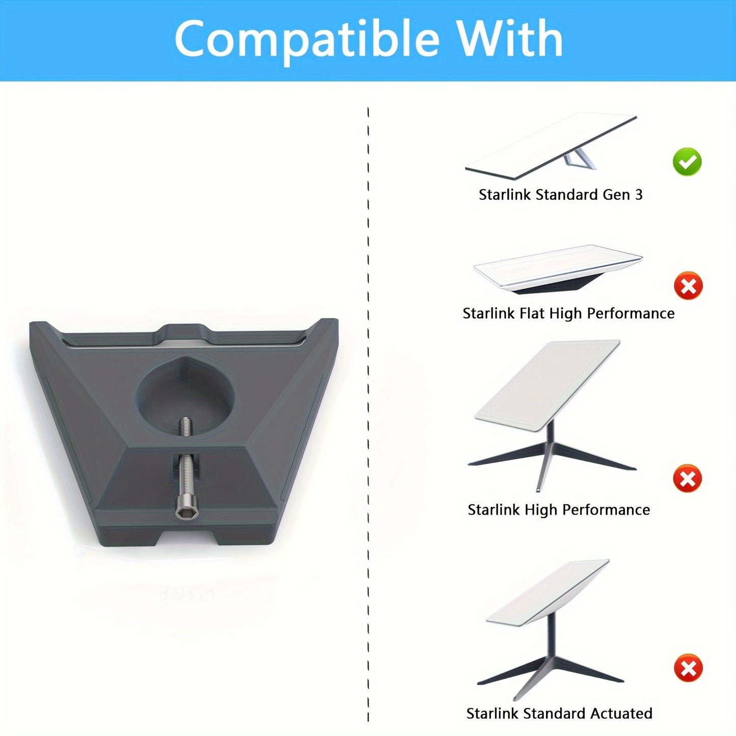 Adaptador de Tubo para Starlink Gen 3 V4