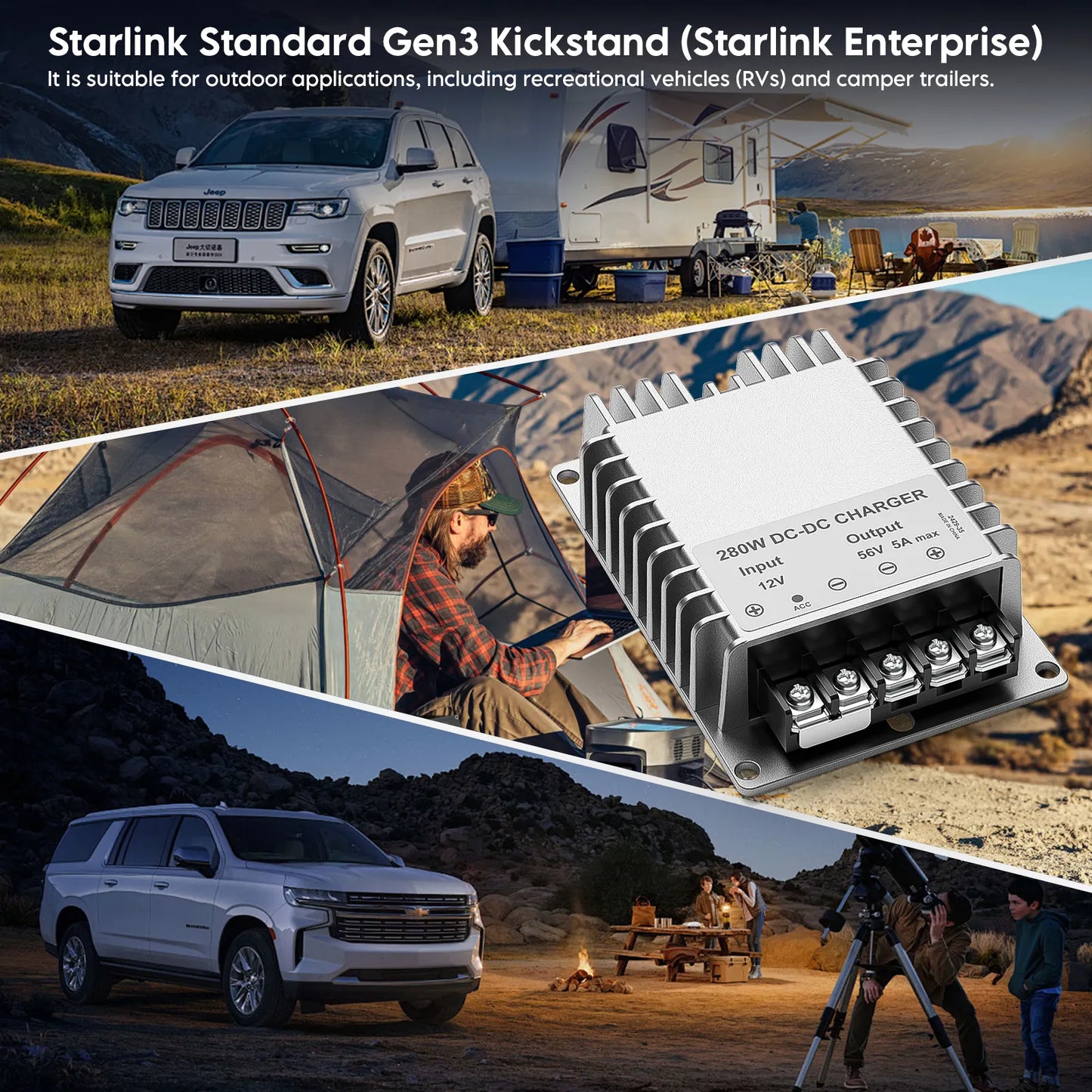 Conversor DC 12V - 24V Para Starlink Gen 3 V4 Convertidor Regulador