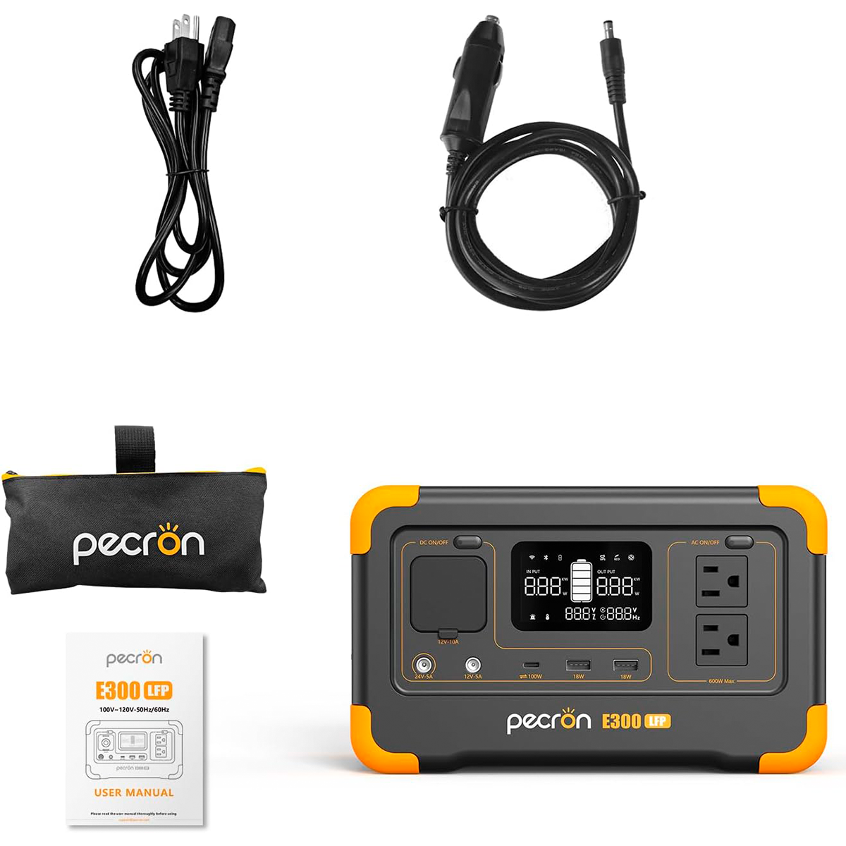 Estación De Energía Portátil Pecron 288 Wh 300 W Máx. 100W PD