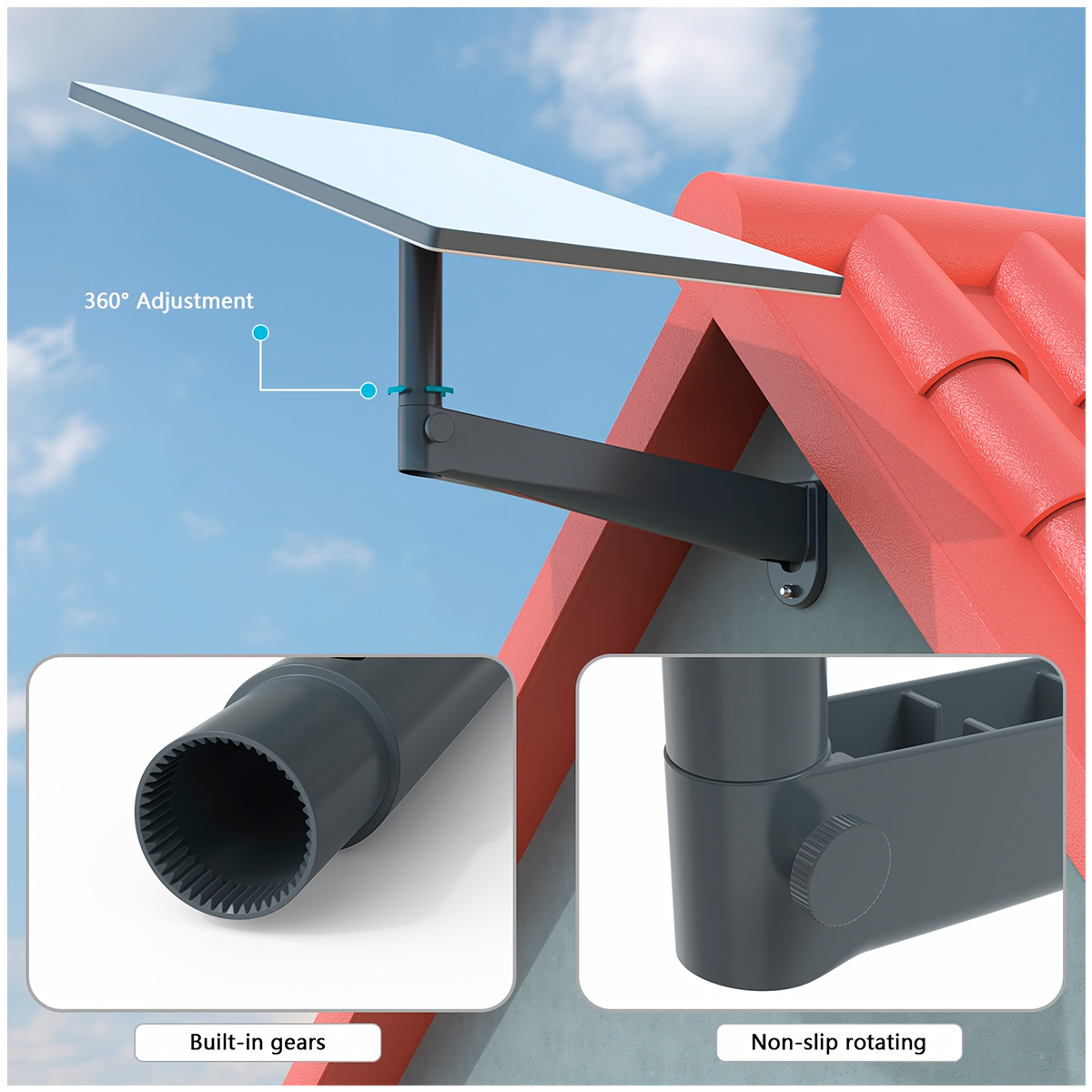 Kit De Montaje Soporte Largo Para Antena Starlink Gen 3 V4 Y Mini