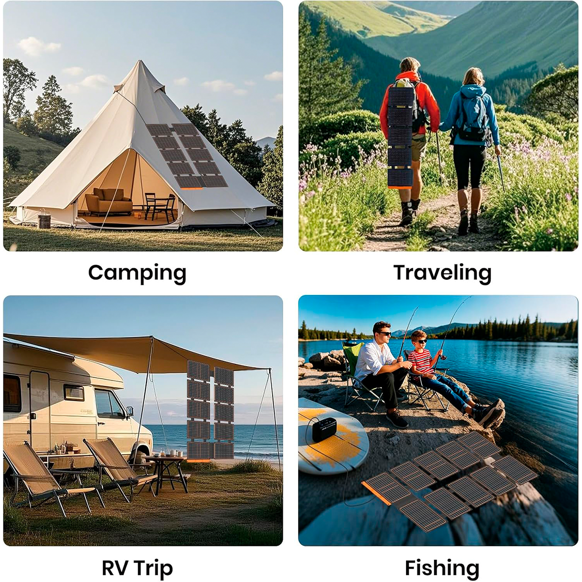 Panel Solar Flexible FlexSolar 100W IP67 USB-A/USB-C/CC