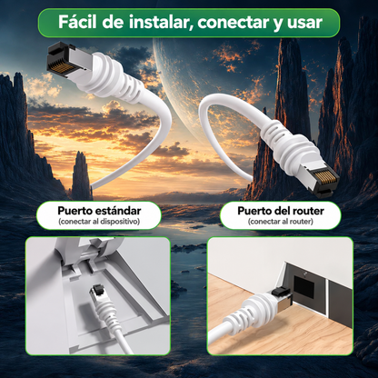 Cable CAT6 Para Starlink Estándar V4 4X Gen 3 Blanco 35 Metros