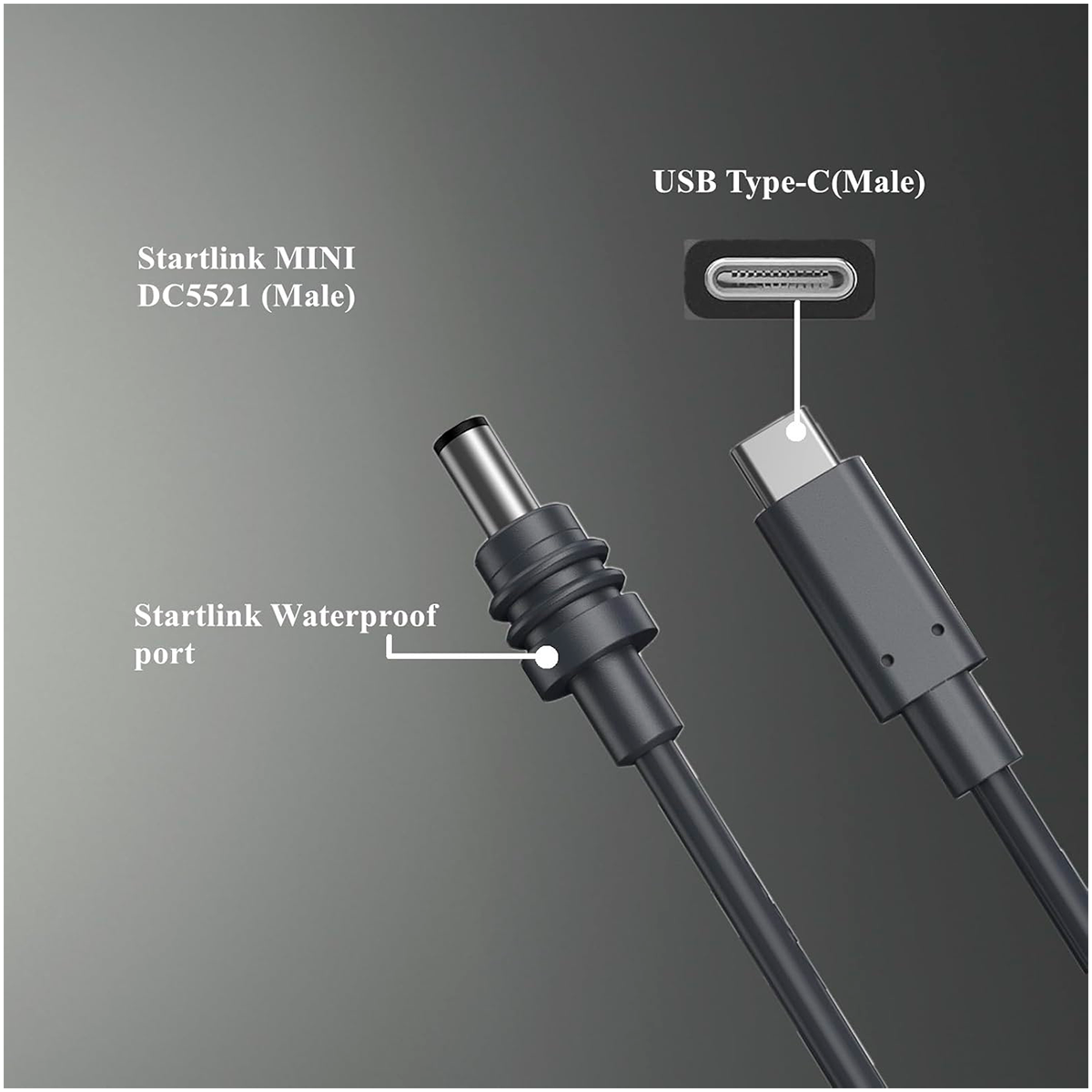 Cable Adaptador USB-C a DC Para Starlink Mini