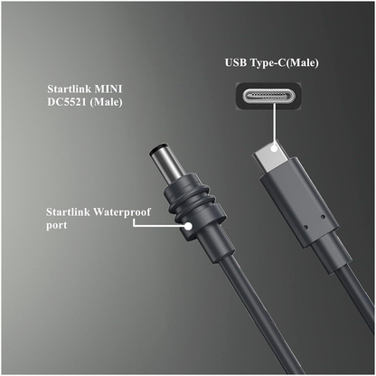 Cable Adaptador USB-C a DC Para Starlink Mini