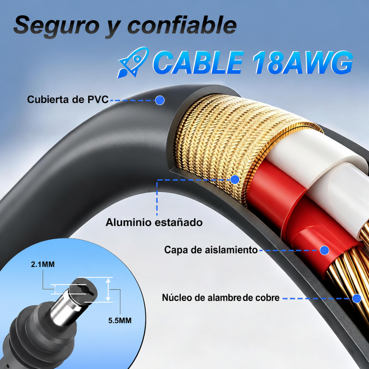 Cable de Corriente Para Starlink Mini 10 Metros