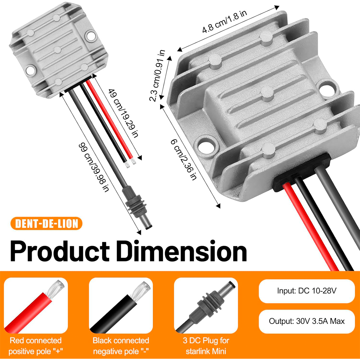 Convertidor Elevador Regulador De Voltaje Para Starlink Mini