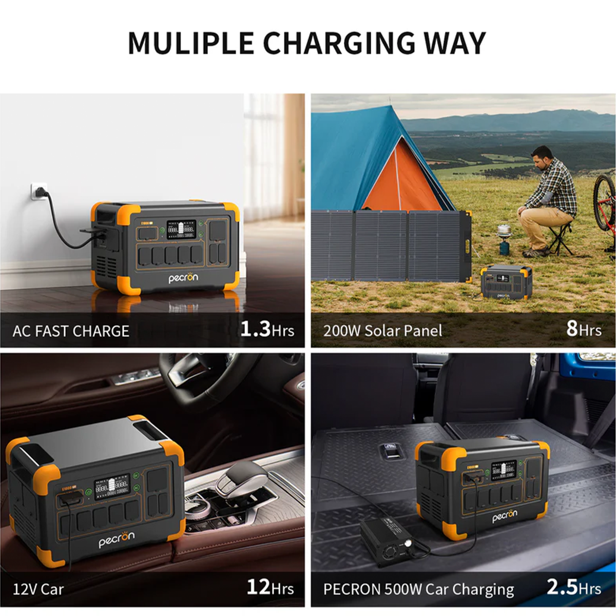 Estación De Energía Portátil Pecron E1000LFP 1024Wh 1800W