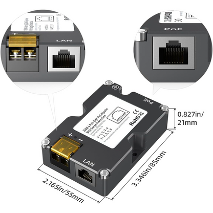 Kit Conversor DC 12V Inyector PoE y Elevador Para Starlink Estándar V4 y V2