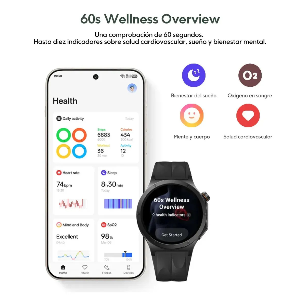 OnePlus Watch 4 Wear OS 32GB/2GB 47mm Negro