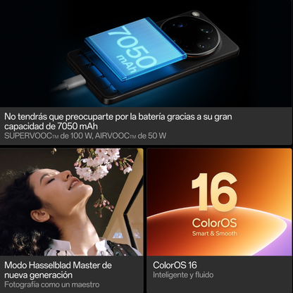 OPPO Find X9 Ultra 16GB 1TB Negro Versión Global