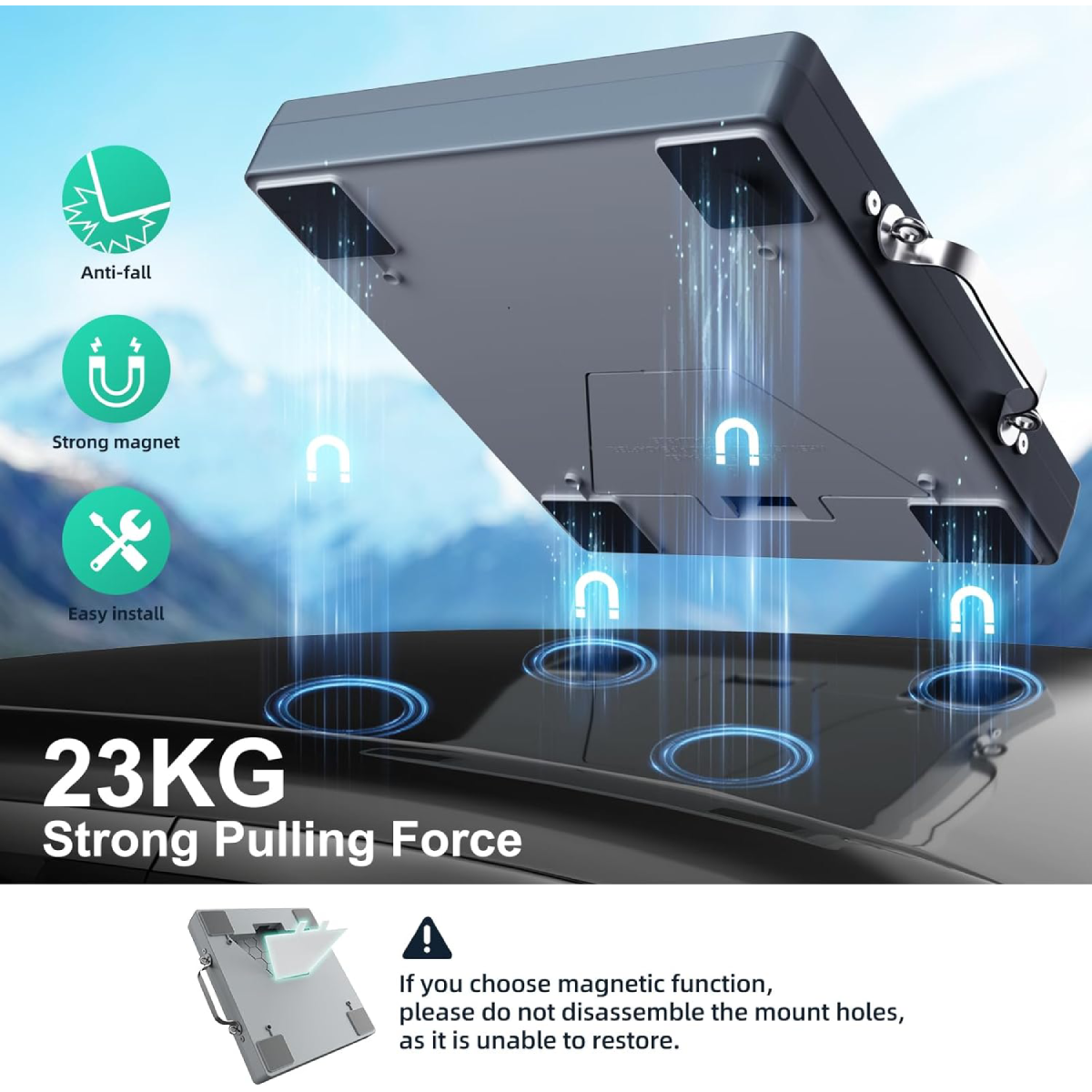 Soporte 2 En 1 Magnético Ventosas Para Antena Starlink Mini