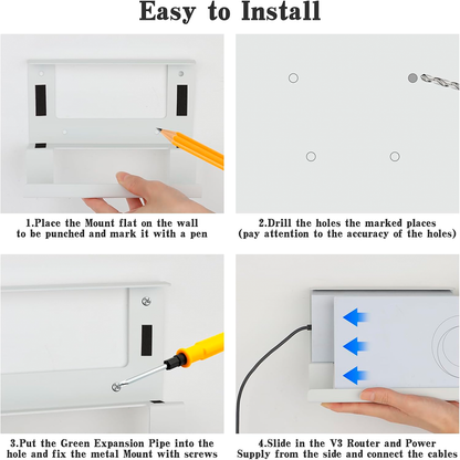 Soporte Para Router Starlink Gen 3 y su Fuente De Alimentación