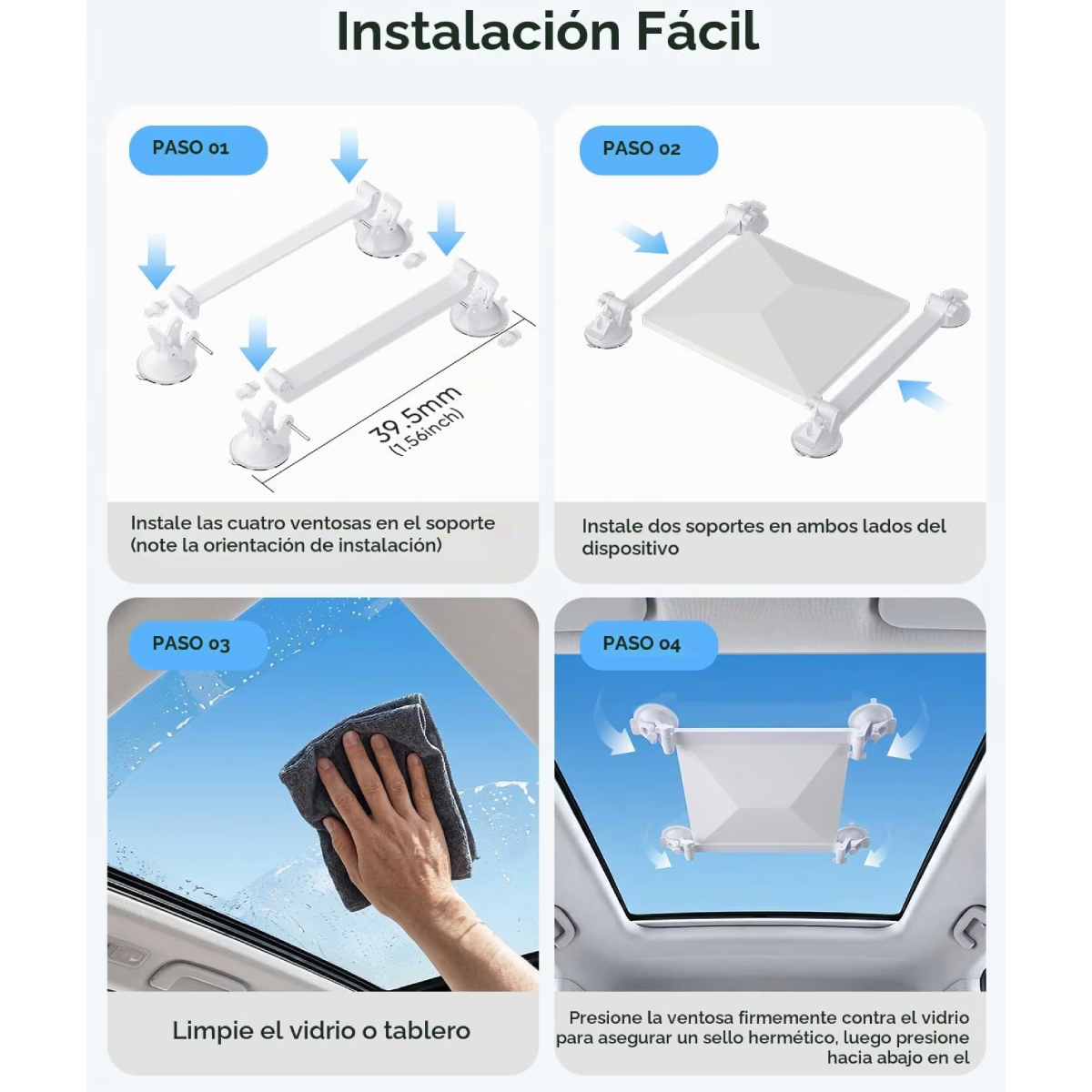 Soporte Para Carro Con Ventosas Para Starlink Mini