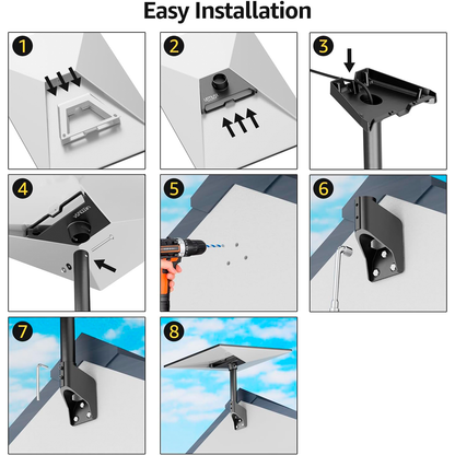 Soporte Corto Con Acoplador Para Antena Starlink Estándar V4
