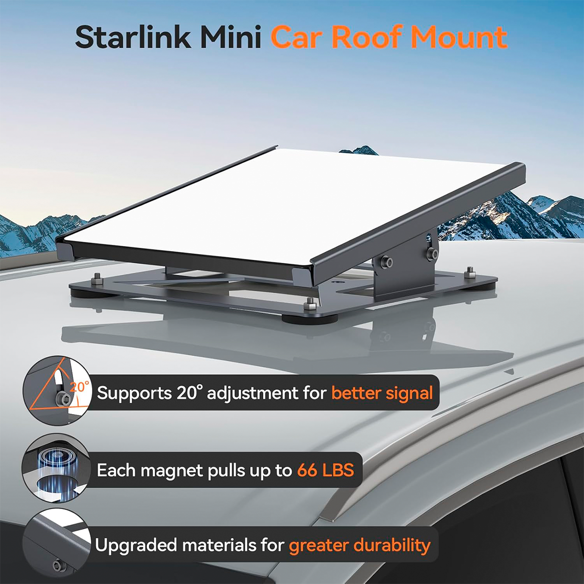 Soporte Magnético De Ángulo Ajustable Para Starlink Mini