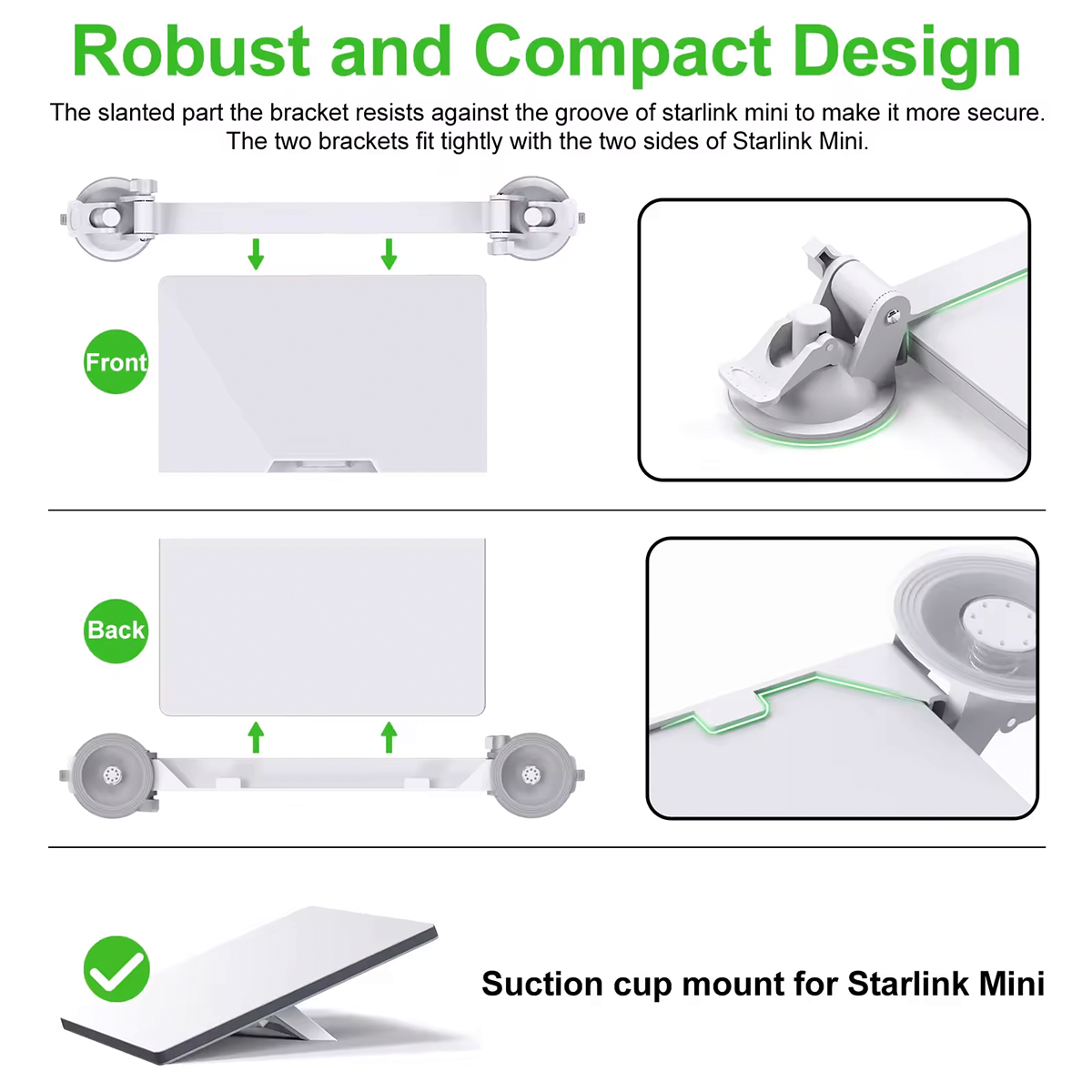 Soporte Para Carro Con Ventosas Para Starlink Mini