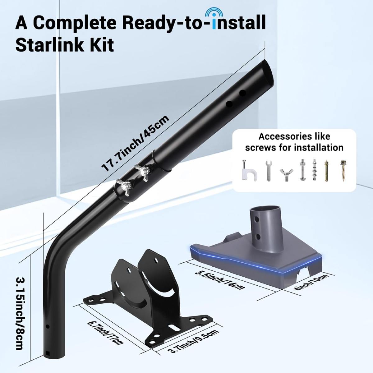 Soporte De Tubo Con Acoplador Para Starlink Estándar V4 4X