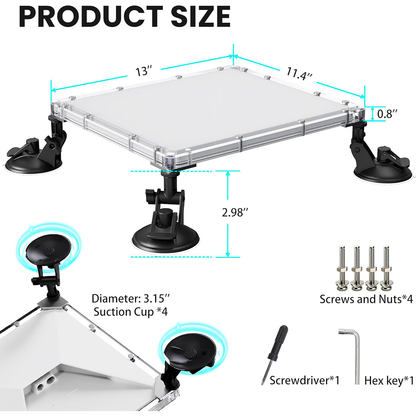 Soporte Protector Con Ventosas Para Starlink Mini