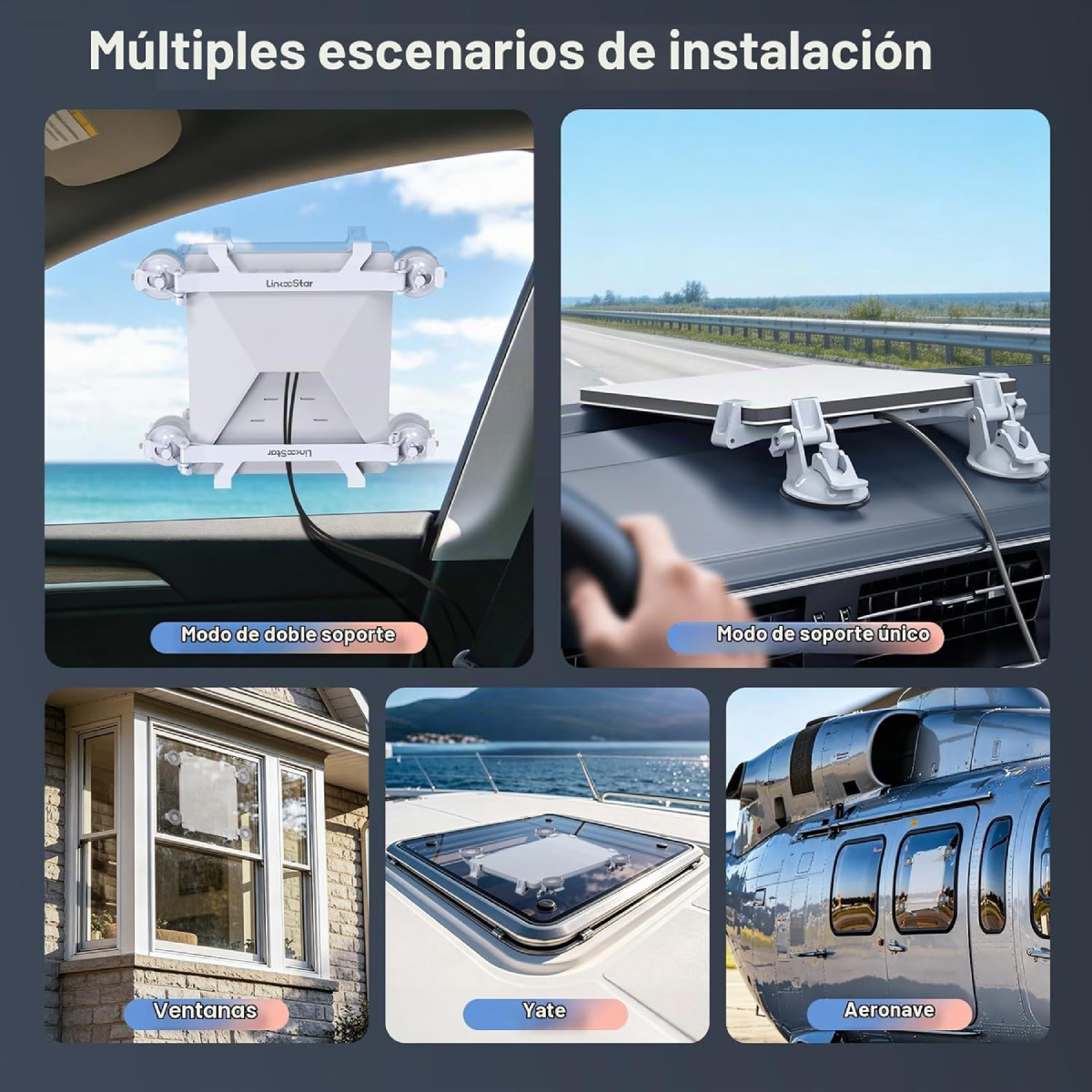 Ventosas Para Starlink Mini - Soporte Seguro y Estable